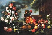 Fruit and a parrot LIGOZZI, Jacopo